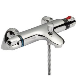 Nuie Reef Chrome Wall Mounted Thermostatic Bath Shower Mixer