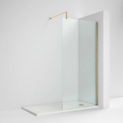 Nuie Brushed Brass 700mm Wetroom Panel