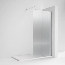 Nuie Chrome 800mm Fluted Wetroom Panel