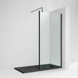 Nuie Black 700mm Outer Frame Wetroom Panel