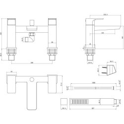 Ajax Burgh Matt Black Bath Shower Mixer