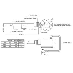 Nuie 300W Chrome Thermostatic Heating Element