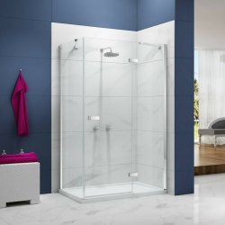 Merlyn Ionic Essence Frameless 1000mm+ Hinged and Inline Panel Shower Door