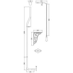 Nuie Chrome High Level Flush Pipe Pack