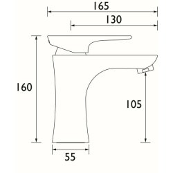 Bristan Hourglass One Hole Bath Filler