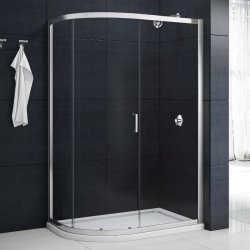 Merlyn Mbox 1200 x 900mm Chrome One Door Offset Quadrant Shower Enclosure