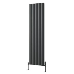 Reina Belva Double Vertical Anthracite Aluminium Radiator 1800 x 516mm