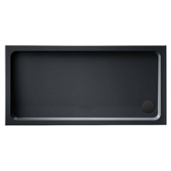 Kudos Kstone 900 x 760mm Anti Slip Slate Grey Rectangular Shower Tray