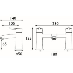 Bristan Apelo Chrome Bath Filler Tap