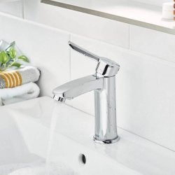 Bristan Apelo Chrome Eco Start Basin Mixer with Clicker Waste