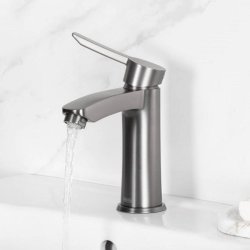 Bristan Apelo Gunmetal Eco Start Basin Mixer with Clicker Waste