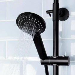 Bristan Buzz Black Thermostatic Bar Shower with Rigid Riser