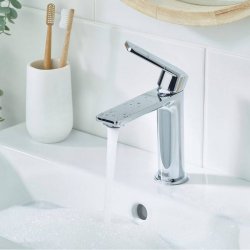 Bristan Frammento Chrome Eco Start Basin Mixer with Clicker Waste