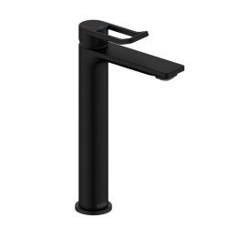 Bristan Saffron Black Eco Start Tall Basin Mixer with Clicker Waste