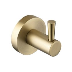 Bristan Brushed Brass Round Robe Hook