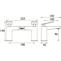 Bristan Delgado Chrome Bath Filler