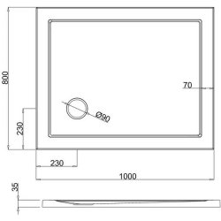 Britton Zamori 1000 x 800mm Rectangular Shower Tray