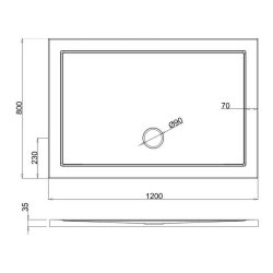 Britton Zamori 1200 x 800mm Rectangular Shower Tray