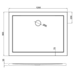 Britton Zamori 1200 x 900mm Rectangular Shower Tray