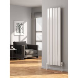 Reina Vicari Single Vertical White Aluminium Radiator 1800 x 500mm