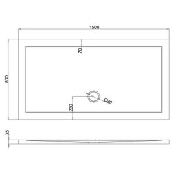 Britton Zamori 1500 x 800mm Rectangular Shower Tray