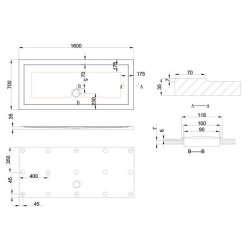 Britton Zamori 1600 x 700mm Rectangular Anti Slip Shower Tray