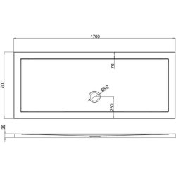 Britton Zamori 1700 x 700mm Rectangular Shower Tray