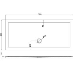 Britton Zamori 1700 x 800mm Rectangular Shower Tray