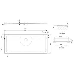 Britton Zamori 1800 x 800mm Rectangular Anti Slip Shower Tray