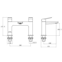 Trisen Roveri Black Bath Filler