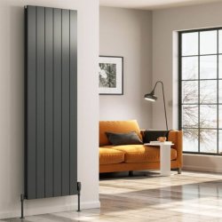 Reina Casina Single Vertical Anthracite Aluminium Radiator 1800 x 565mm