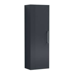 Nuie Deco 400mm Soft Black Wall Hung Tall Unit Single Door