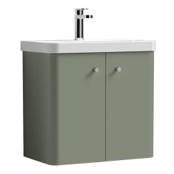 Nuie Core Green 600mm Wall Hung 2 Door Vanity Unit