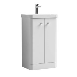 Nuie Core White 500mm Floor Standing 2 Door Vanity Unit