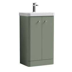 Nuie Core Green 500mm Floor Standing 2 Door Vanity Unit