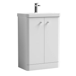 Nuie Core White 600mm Floor Standing 2 Door Vanity Unit