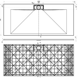 Veloce Uno 2000 x 900mm Grey Rectangular Shower Tray