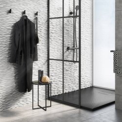 Veloce Uno 1700 x 800mm Black Rectangular Shower Tray