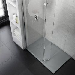 Veloce Uno 1800 x 800mm Grey Rectangular Shower Tray