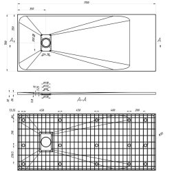 Veloce Uno 1700 x 700mm Black Rectangular Shower Tray