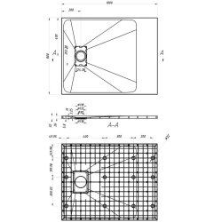 Veloce Uno 1000 x 800mm White Rectangular Shower Tray