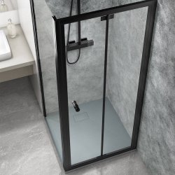 Veloce Uno 800mm Grey Square Shower Tray