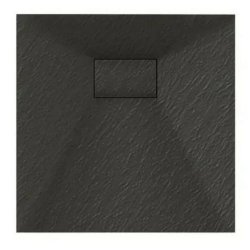 Veloce Uno 800mm Black Square Shower Tray