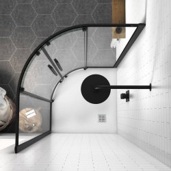 Veloce Duo 800mm White Quadrant Shower Tray