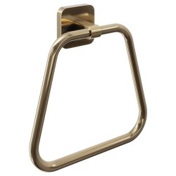 Trisen Brushed Brass Towel Ring