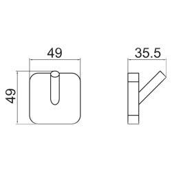 Trisen Chrome Single Robe Hook