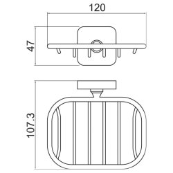 Trisen Chrome Soap Basket