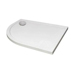 Arley Hydro45 900 x 760mm White LH Offset Quadrant Shower Tray