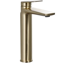 Trisen Roveri Brushed Brass Tall Basin Mixer