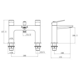 Trisen Roveri Chrome Bath Shower Mixer